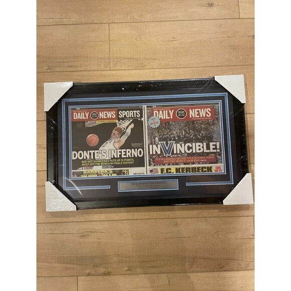 2018 Villanova Wildcats championship framed 11x14 Daily News Newspaper - Picture 1 of 3
